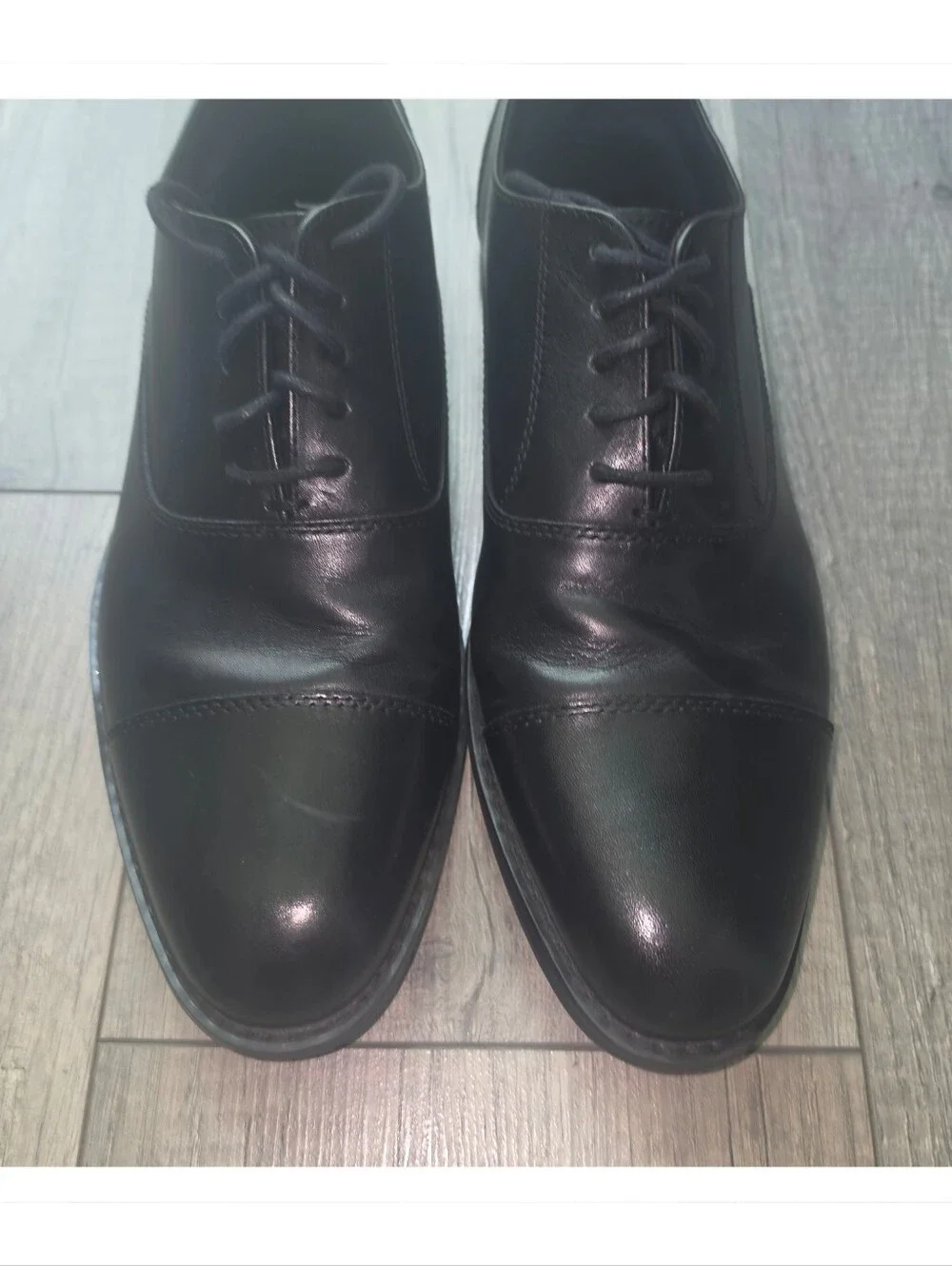 Jos. A. Bank Men’s Black Leather Cap Toe Oxford Dress Shoes 10.5 EUC